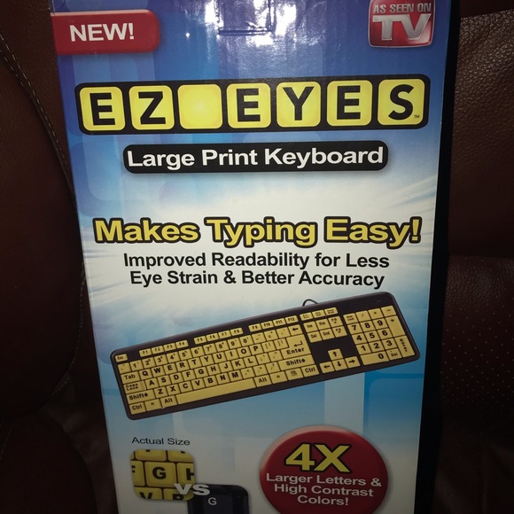 Large Print Keyboard EZ EYES - Picture 1 of 5